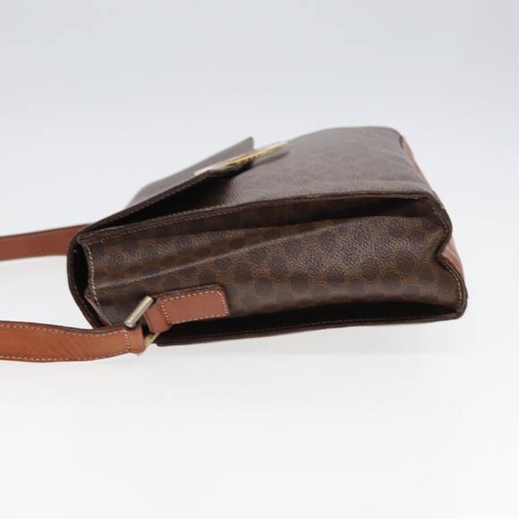 CELINE Macadam Canvas Shoulder Bag Pvc Leather Brown - Picture 5 of 13